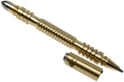 Rick Hinderer Spiral Investigator Pen Brass, Tactical Pen -Best Outdoor Equipment HRK INVP SPR BR 02 rick hinderer investigator pen