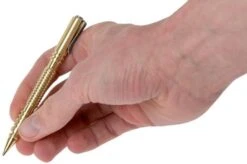 Rick Hinderer Spiral Investigator Pen Brass, Tactical Pen -Best Outdoor Equipment HRK INVP SPR BR 04 rick hinderer investigator pen