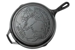 Lodge Classic Cast Iron "Buffalo Nickel" Logo L8SK3BN, Diameter Approx. 26 Cm, Frying Pan -Best Outdoor Equipment LG L 8SK3BN 03 lodgeskillet