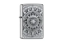 Zippo Compass Emblem 2005350, Brushed Chrome, Lighter