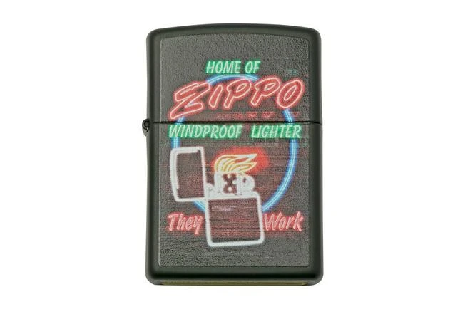 Zippo Black Matte Neon Zippo 48455-000002, Lighter 3 Zippo Black Matte Neon Zippo 48455-000002, Lighter